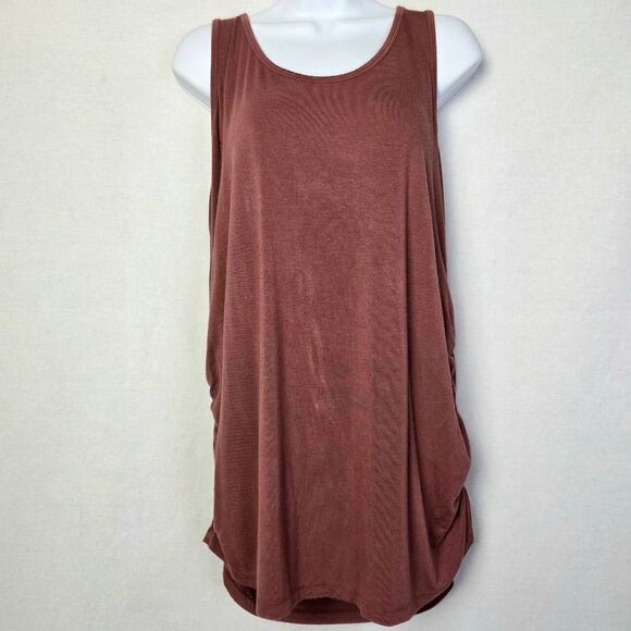 Maurices Sleeveless Scoop Neck Tunic Tank Brown XL - Picture 1 of 6